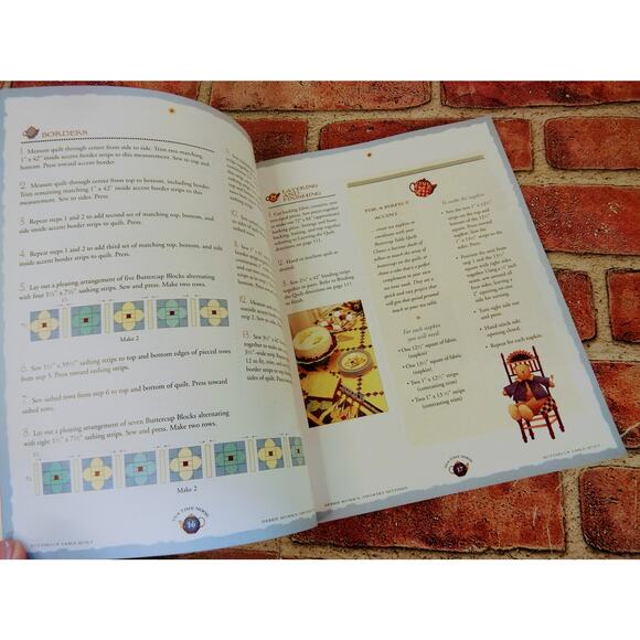 Vtg 2000 - Debbie Mumm's Country Settings - Dinnerware & Acc - Quilting Patterns - Picture 10 of 11